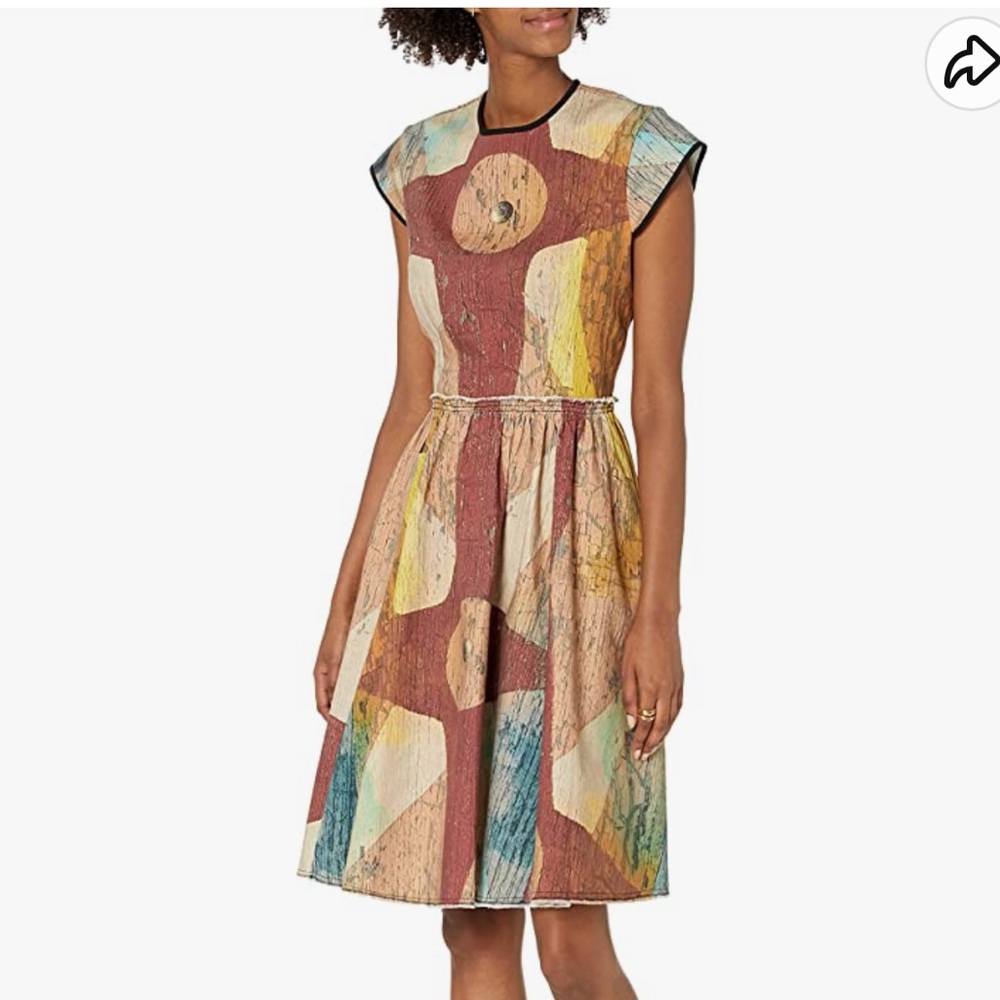 Making the Cut Carnaval Printed Fit & Flare Dress w MEASUREMENTS XS